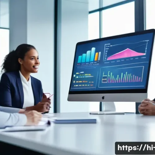 Home 31 프로젝트 매니저를 위한 사례 연구 - A diverse professional project team gathered around a modern conference table in a bright office, ac...